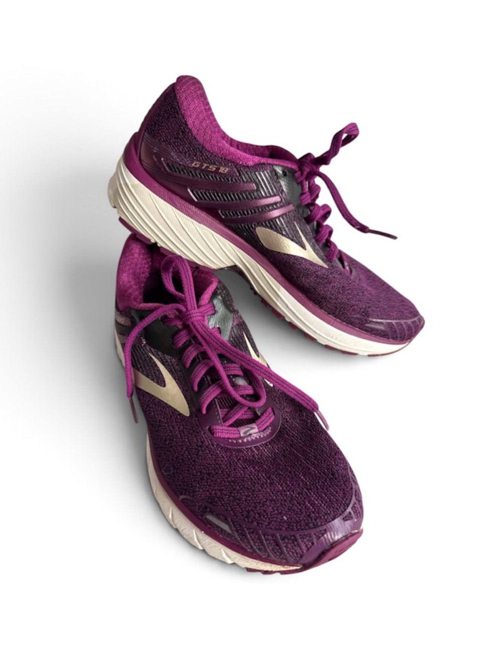 BROOKS Adrenaline GTS 18 Running Shoes Women’s 8.5 Purple Activewear Athletic